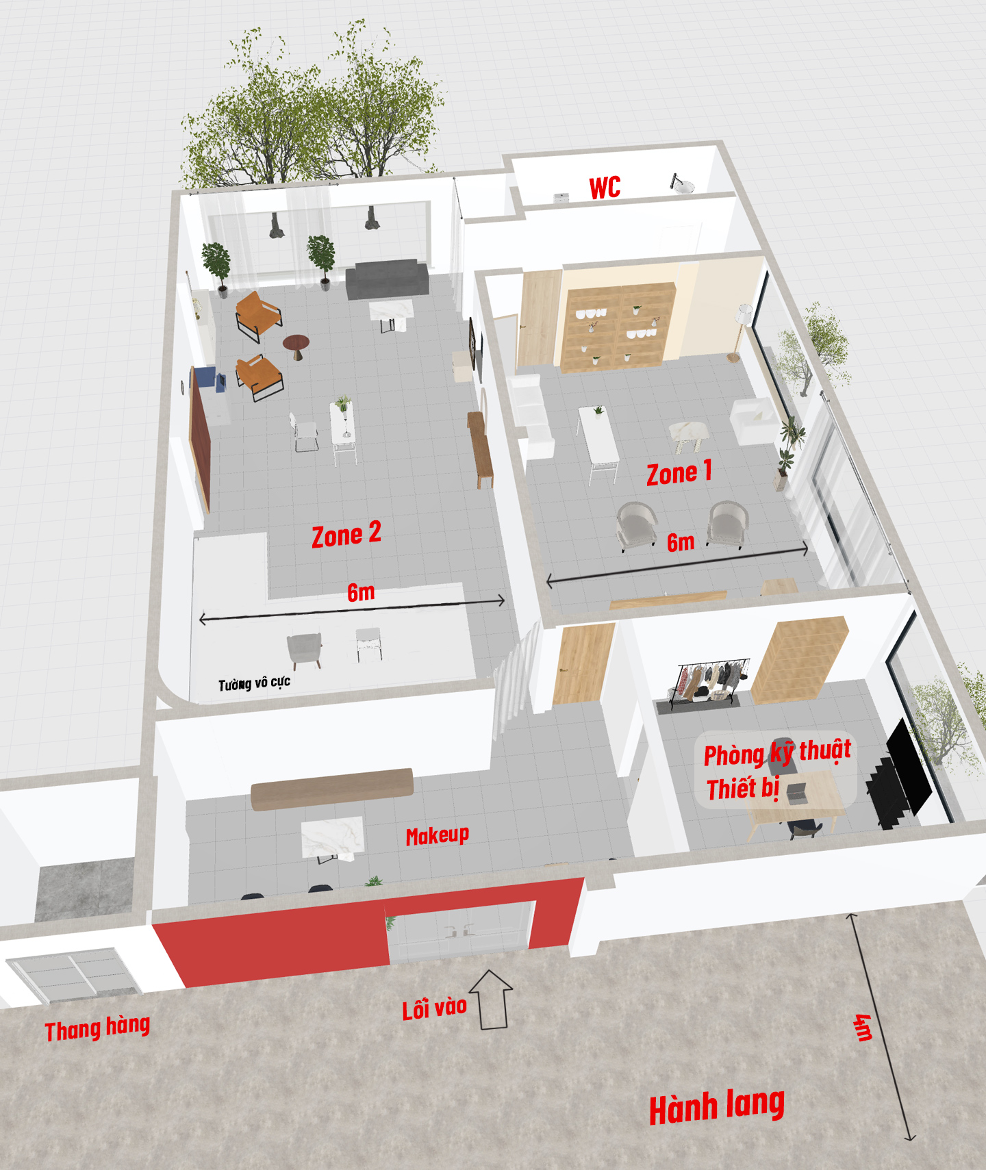 mặt cắt studio